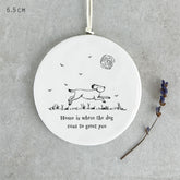 east-of-india-porcelain-dog-wall-hanger-home-is-where-the-dog-runs|6350|Luck and Luck| 1